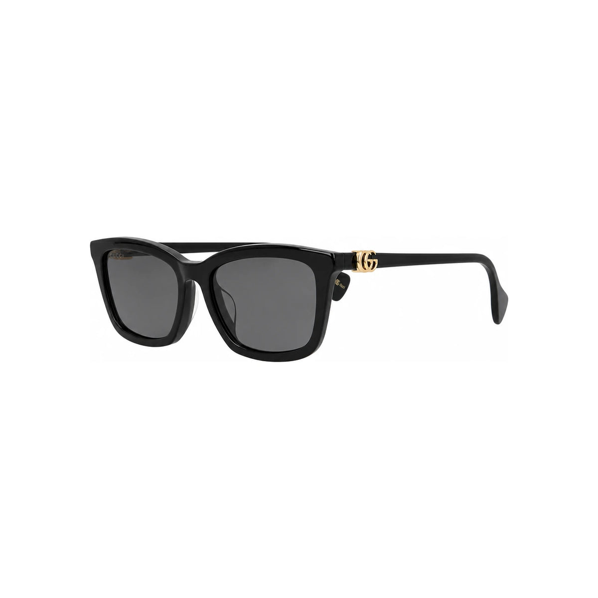 GUCCI Black Square Sunglasses Asian Fit Unisex GG Logo