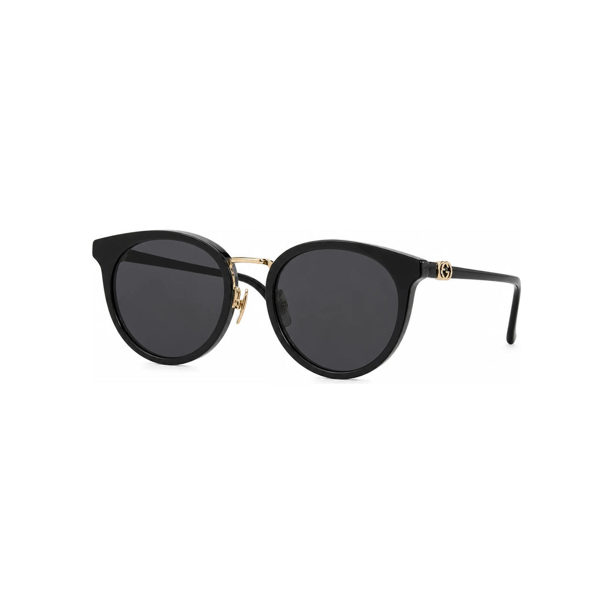 GUCCI Black Classic Round Asian Fit Unisex Sunglasses