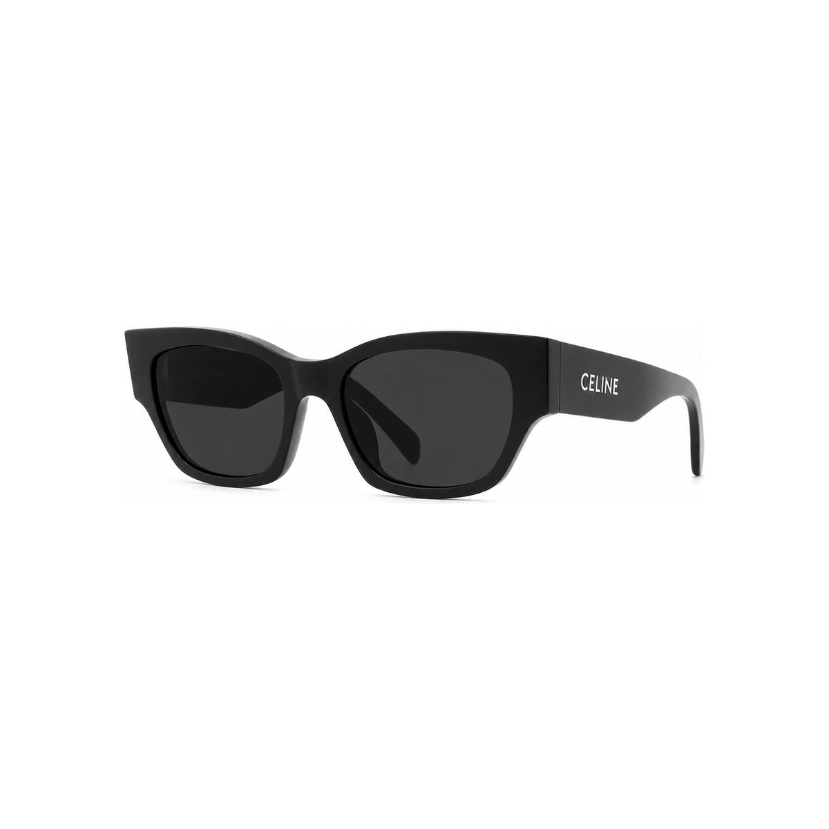 CELINE Monochrome Logo Black Acetate Square Sunglasses