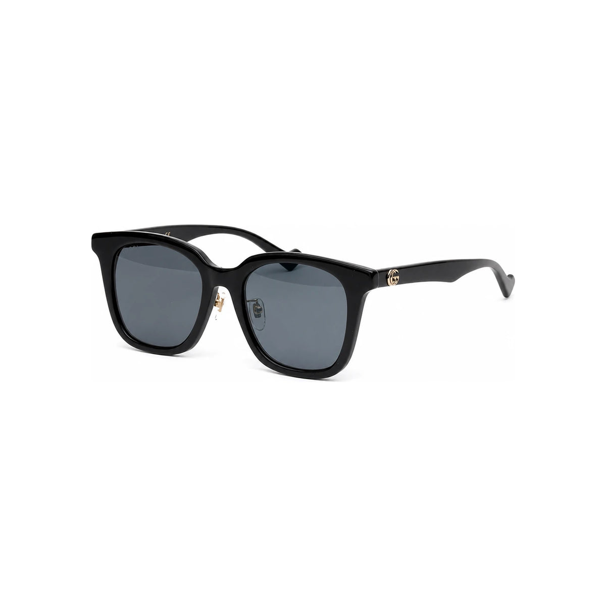 GUCCI Black Rectangular Acetate Asian Fit Sunglasses