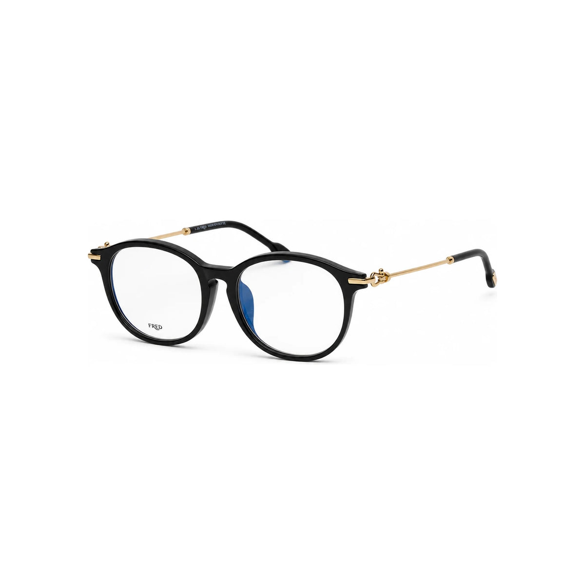 FRED Black Acetate Asian Fit Eyeglass Frames Unisex