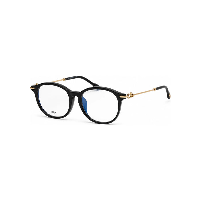 FRED Black Acetate Asian Fit Eyeglass Frames Unisex