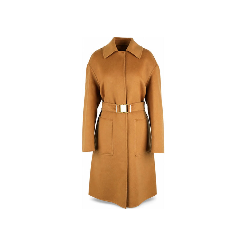 Max Mara Belted Wool Coat Camel