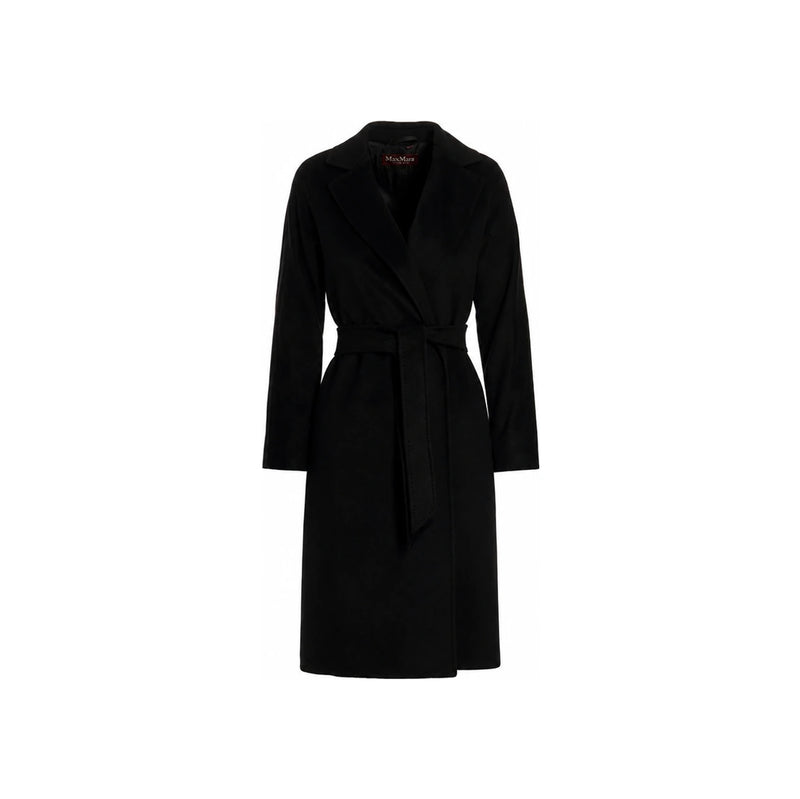 Max Mara Superbo Belted Wool Coat Black