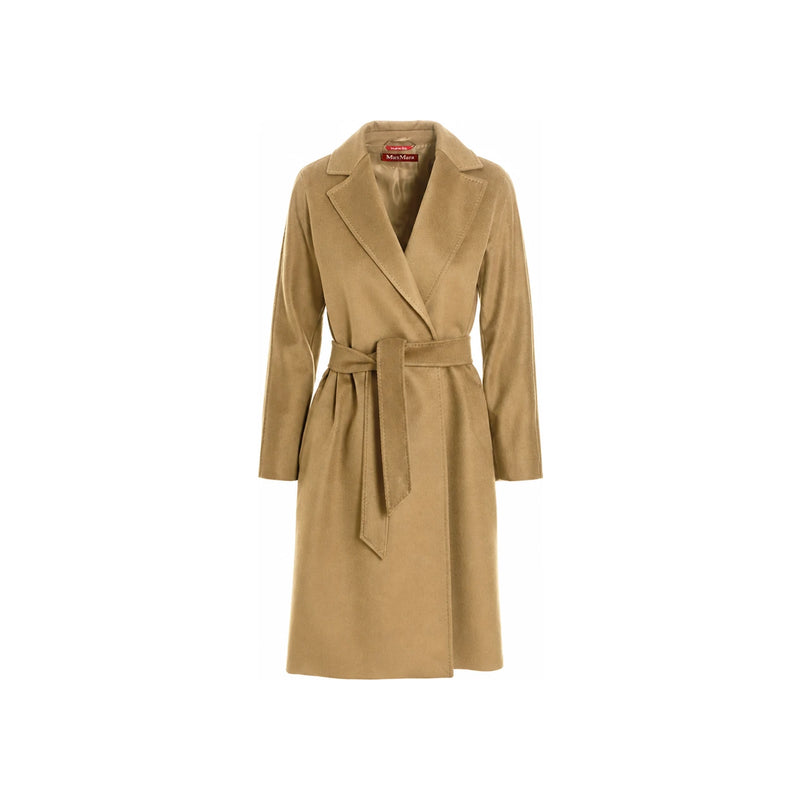 Max Mara Belted Wool Coat Camel
