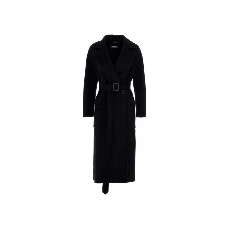 Max Mara ZANTE Black Wool Trench Coat