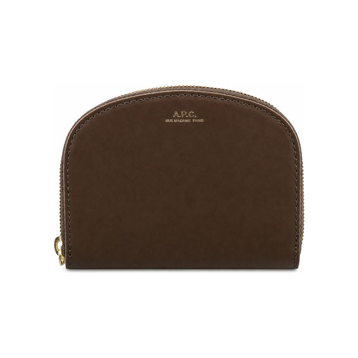 A.P.C. Half Moon Leather Coin Card Holder Wallet Black Unisex