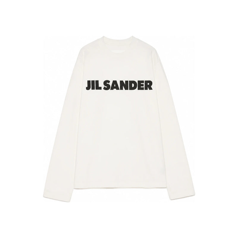 JIL SANDER Logo Long Sleeve Women’s T-Shirt White
