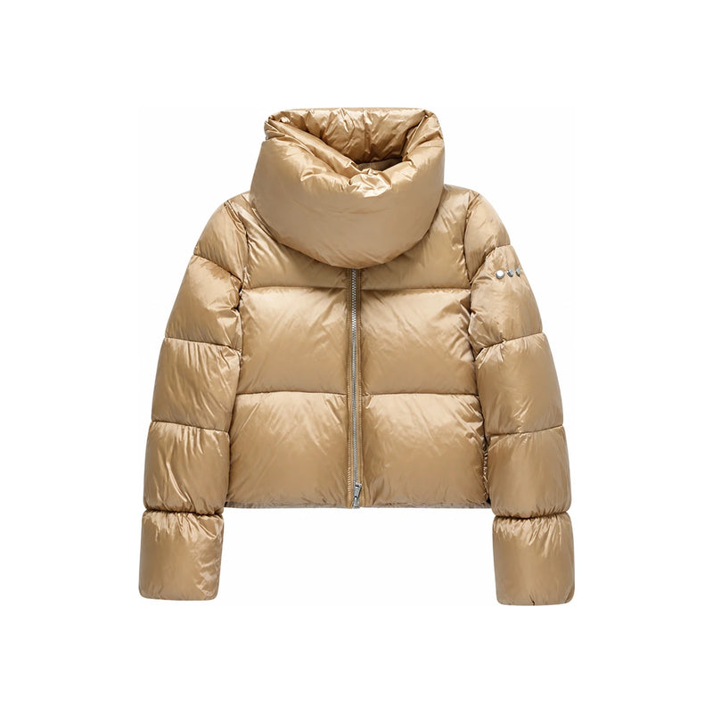 ADD Logo Goose Down Scarf Short Puffer Jacket for Women 8AW333 7024