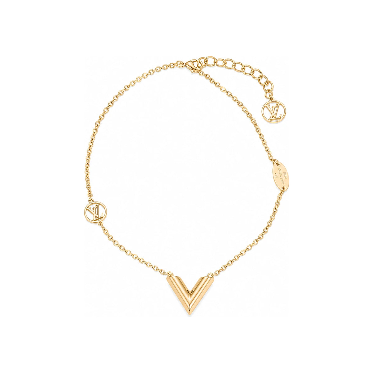 Louis Vuitton Essential V Women’s Necklace Gold Silver M00857 M63197