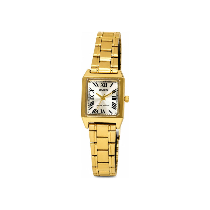 Casio Gold-Tone Analog Square Women’s Metal Watch