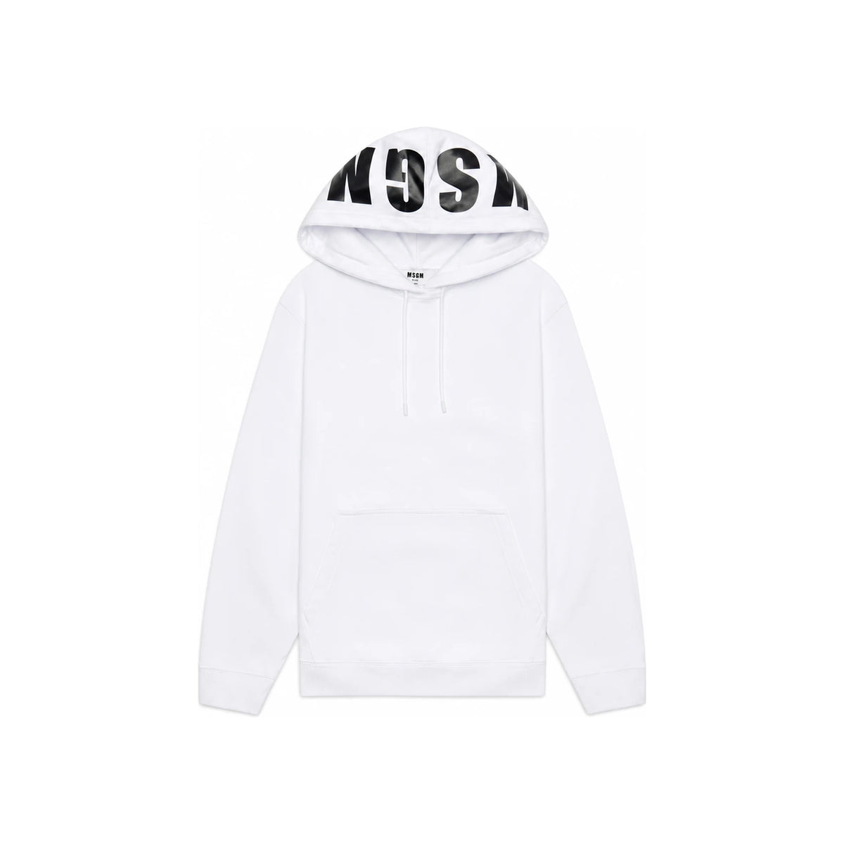 MSGM Maxi Logo Hoodie Sweatshirt White Women’s
