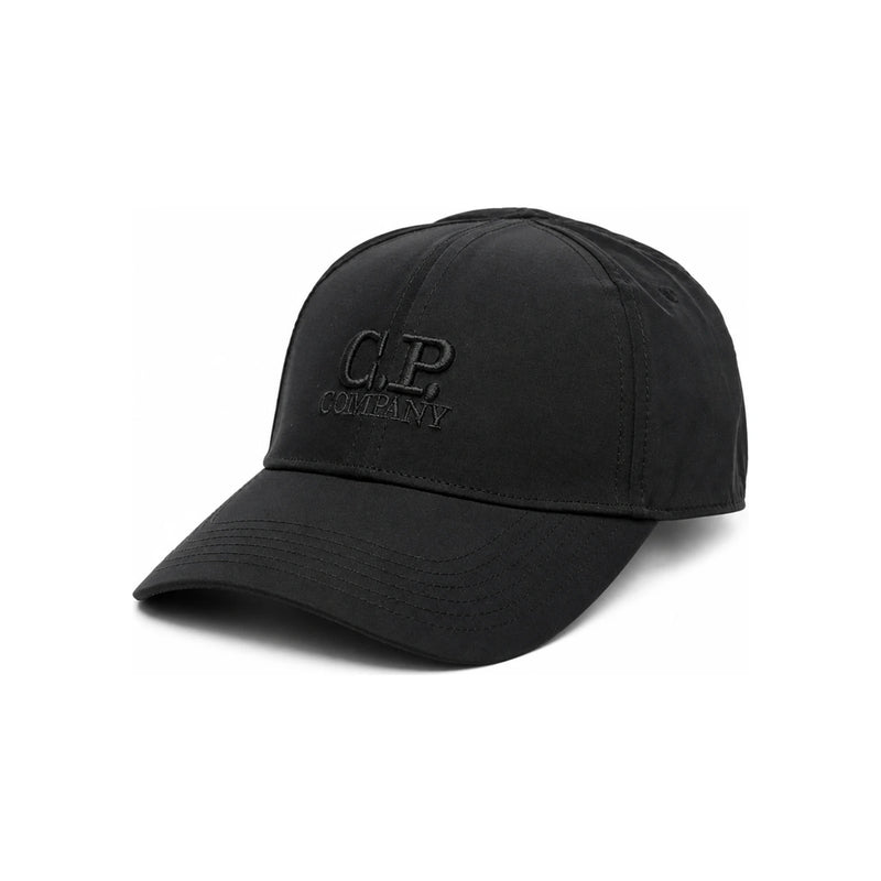 CP Company Logo Embroidered Black Cotton Baseball Cap