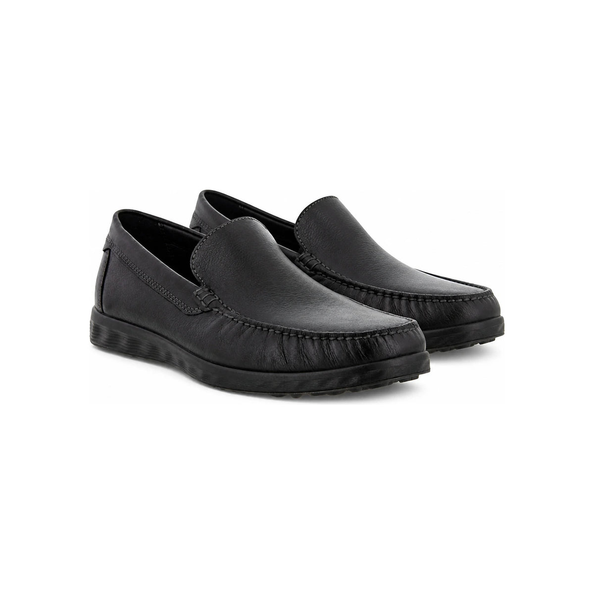 ecco S-Lite Black Leather Moccasin Loafers for Men