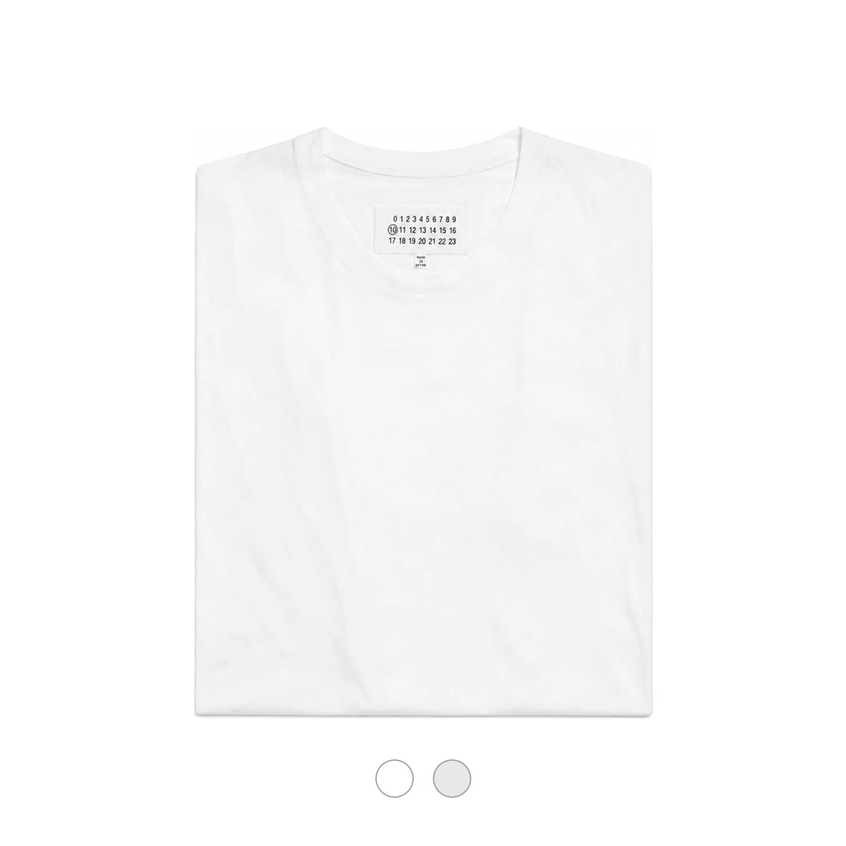 Maison Margiela Back Stitch Short Sleeve T-Shirt Ivory Cotton