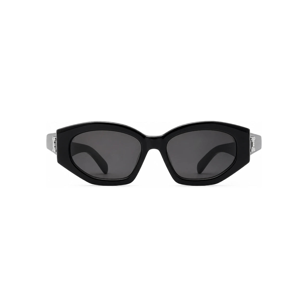 CELINE Triomphe Oval Acetate Sunglasses Unisex CL40238U 01A