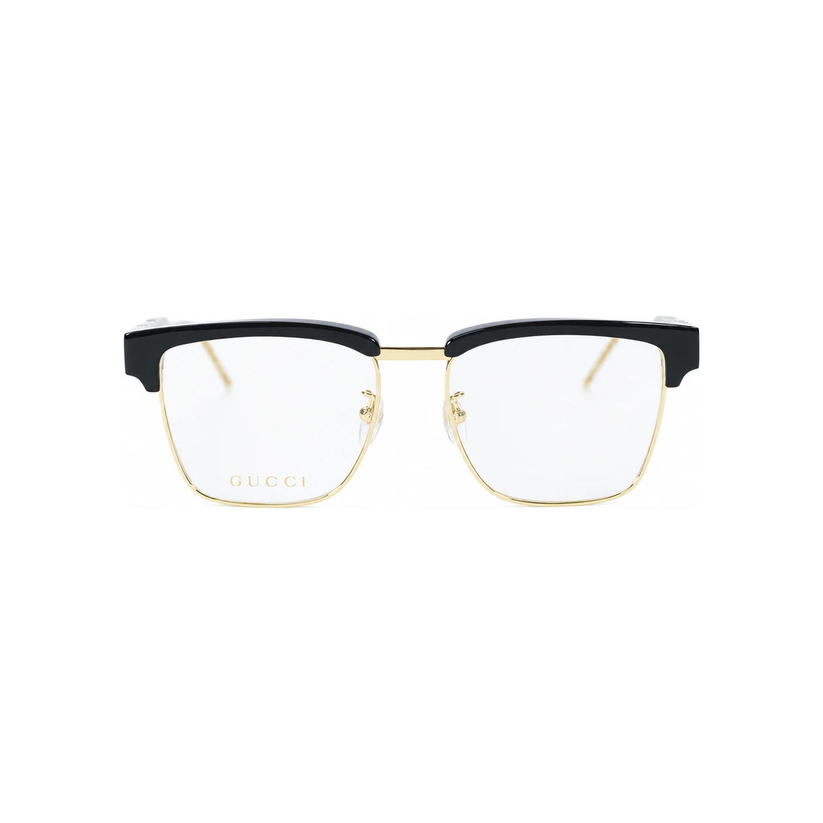 GUCCI Black Browline Rectangle Acetate Eyeglass Frames Unisex