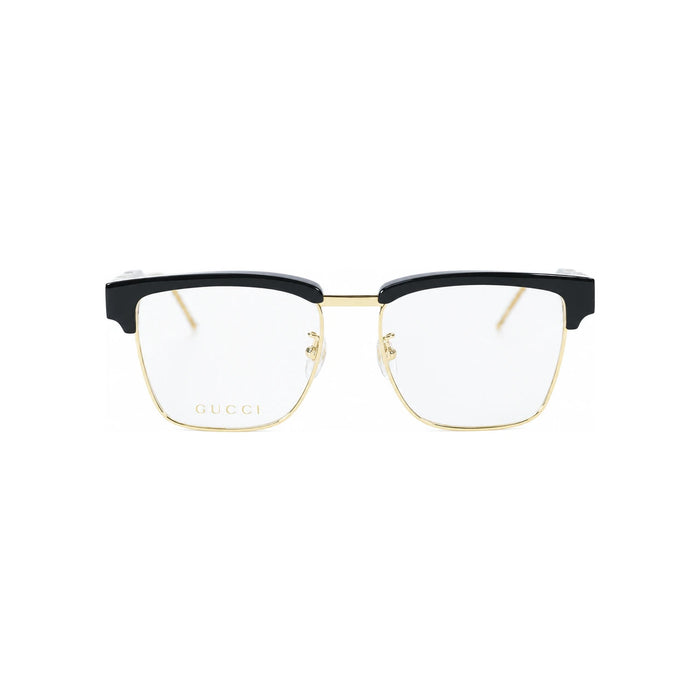 GUCCI Black Browline Rectangle Acetate Eyeglass Frames Unisex