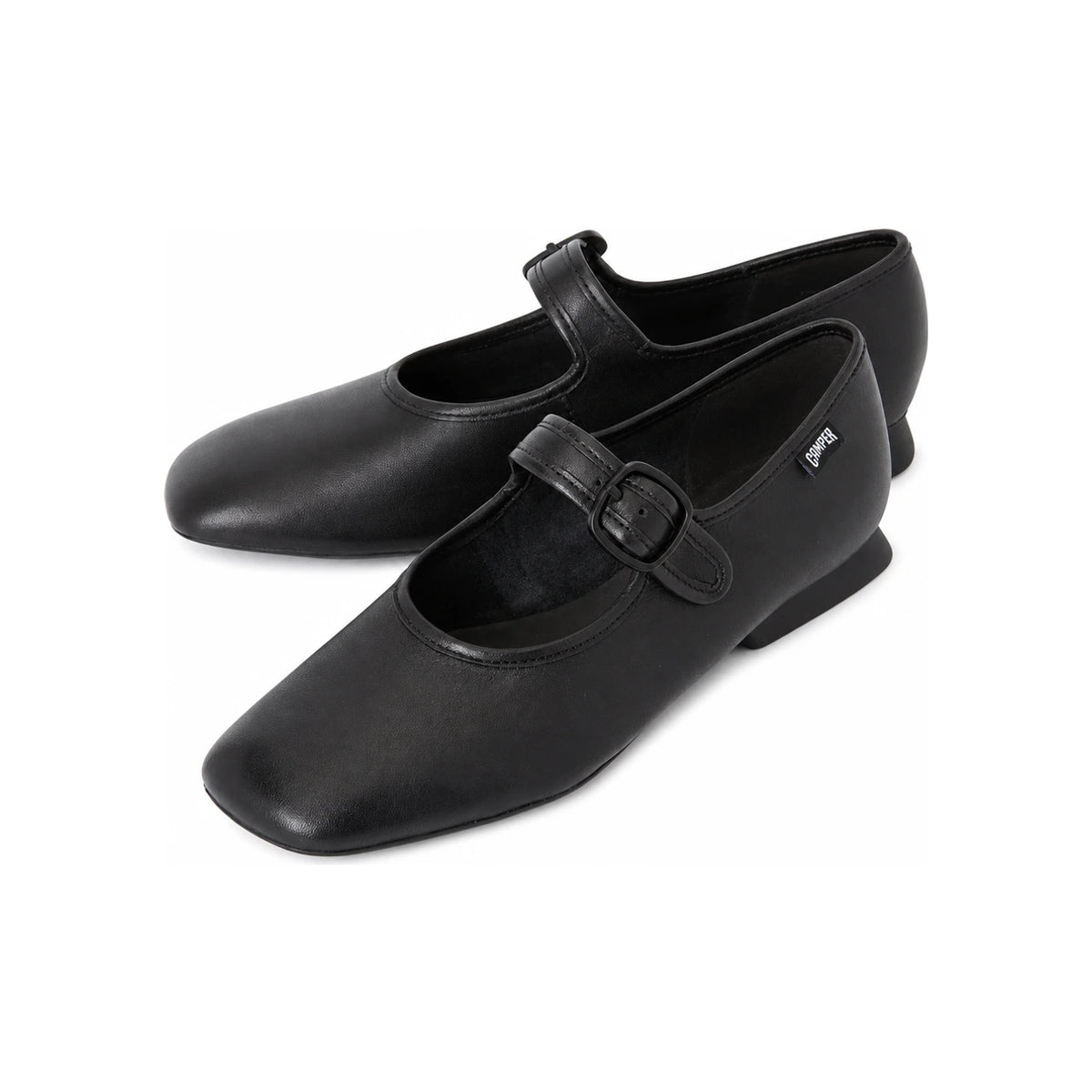 Camper Black Leather Ballet Flats Women’s