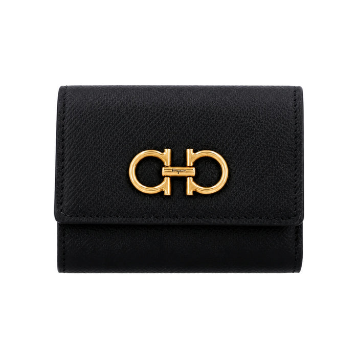 Ferragamo Gancini Trifold Leather Wallet for Women