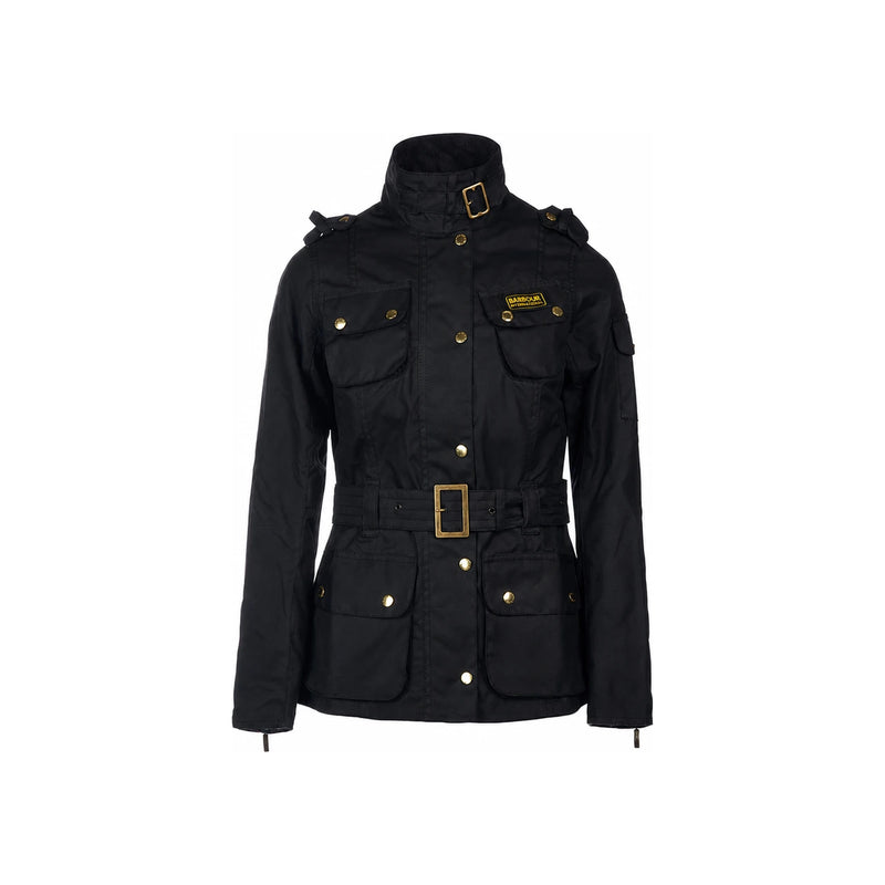 Barbour Black Waxed Jacket Women's Mid Boots LWX0003 BK51