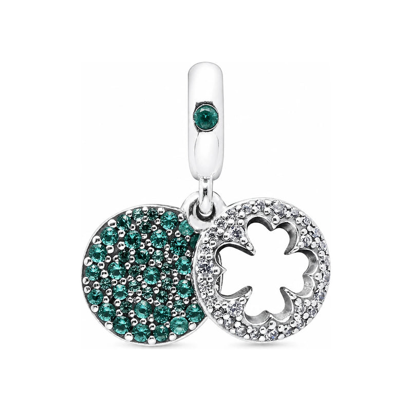 PANDORA Dazzling Four-Leaf Clover Pendant Dangle Silver Charm 797906NRGMX