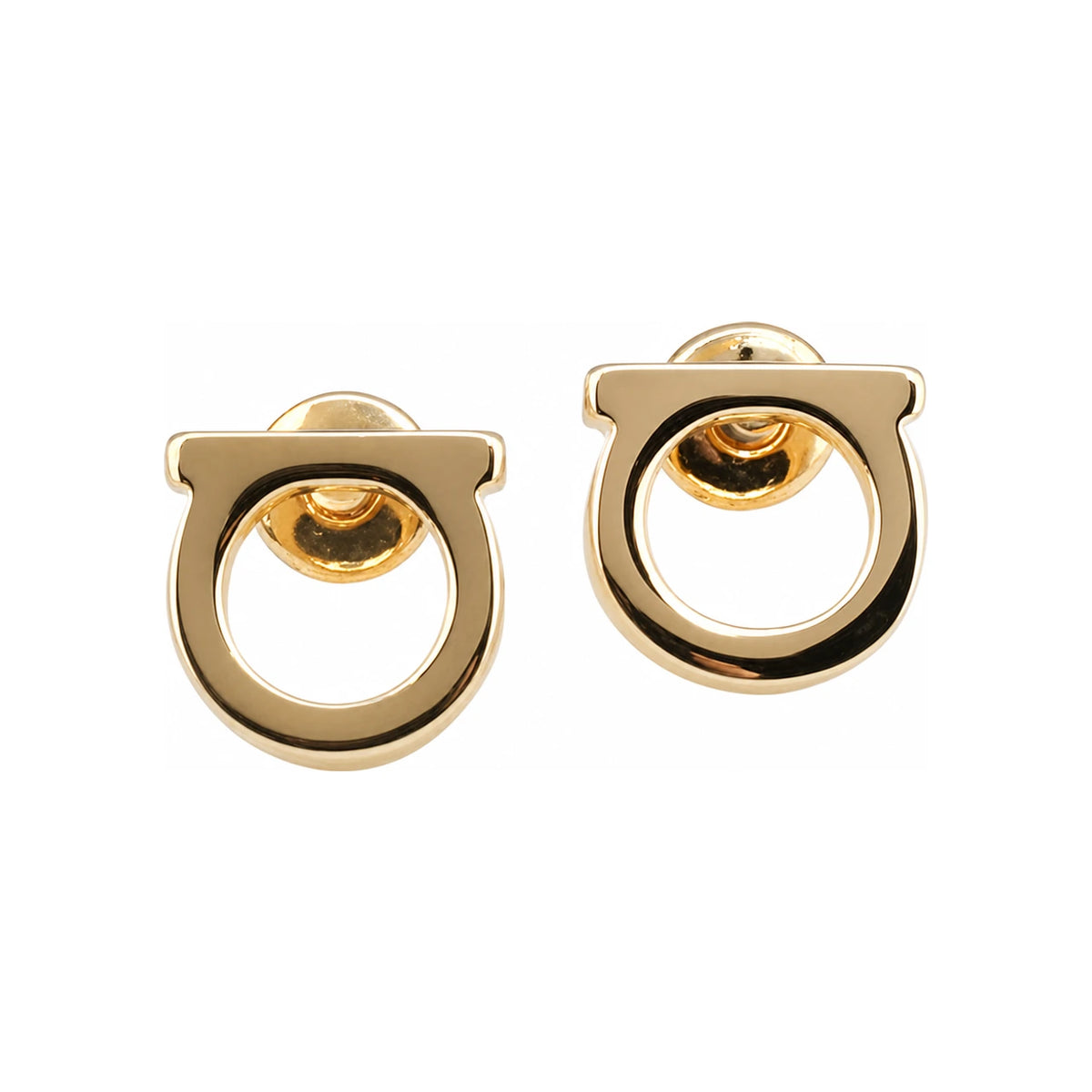 Ferragamo Gancini Small Earrings Gold-Tone Jewelry