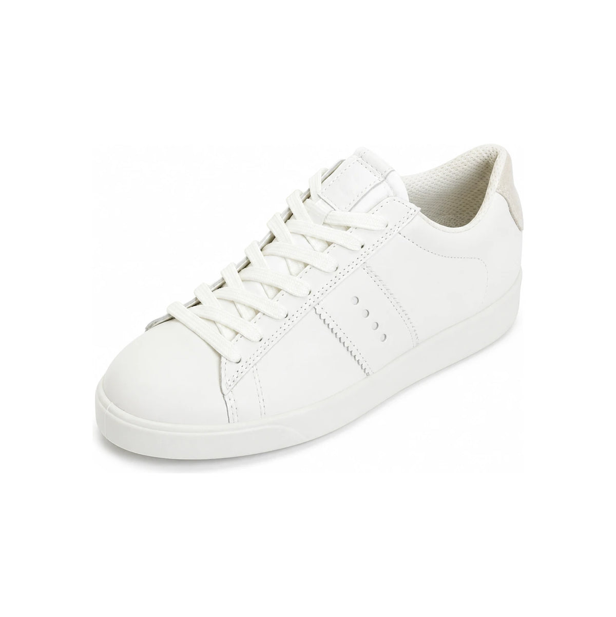 ecco Women’s Leather Sneakers White Casual Shoes 21280359390 WHITE DOM