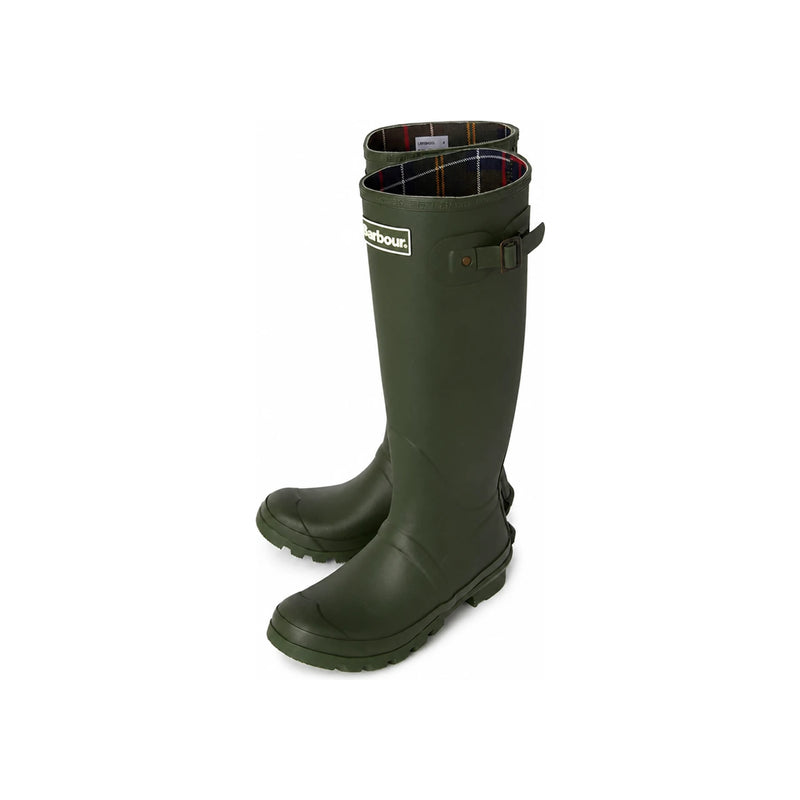 Barbour Olive Rubber Wellington Tall Rain Boots Women