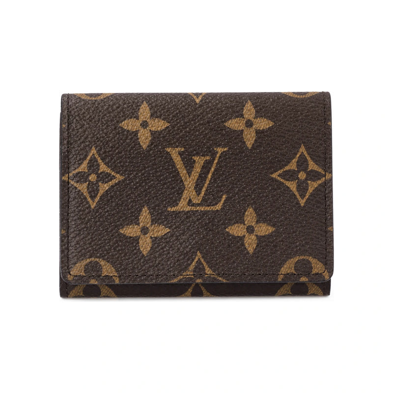 Louis Vuitton Monogram Canvas Envelope Business Card Holder Wallet M63801 N63338