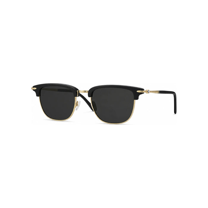 Montblanc Black Half-Rim Unisex Sunglasses