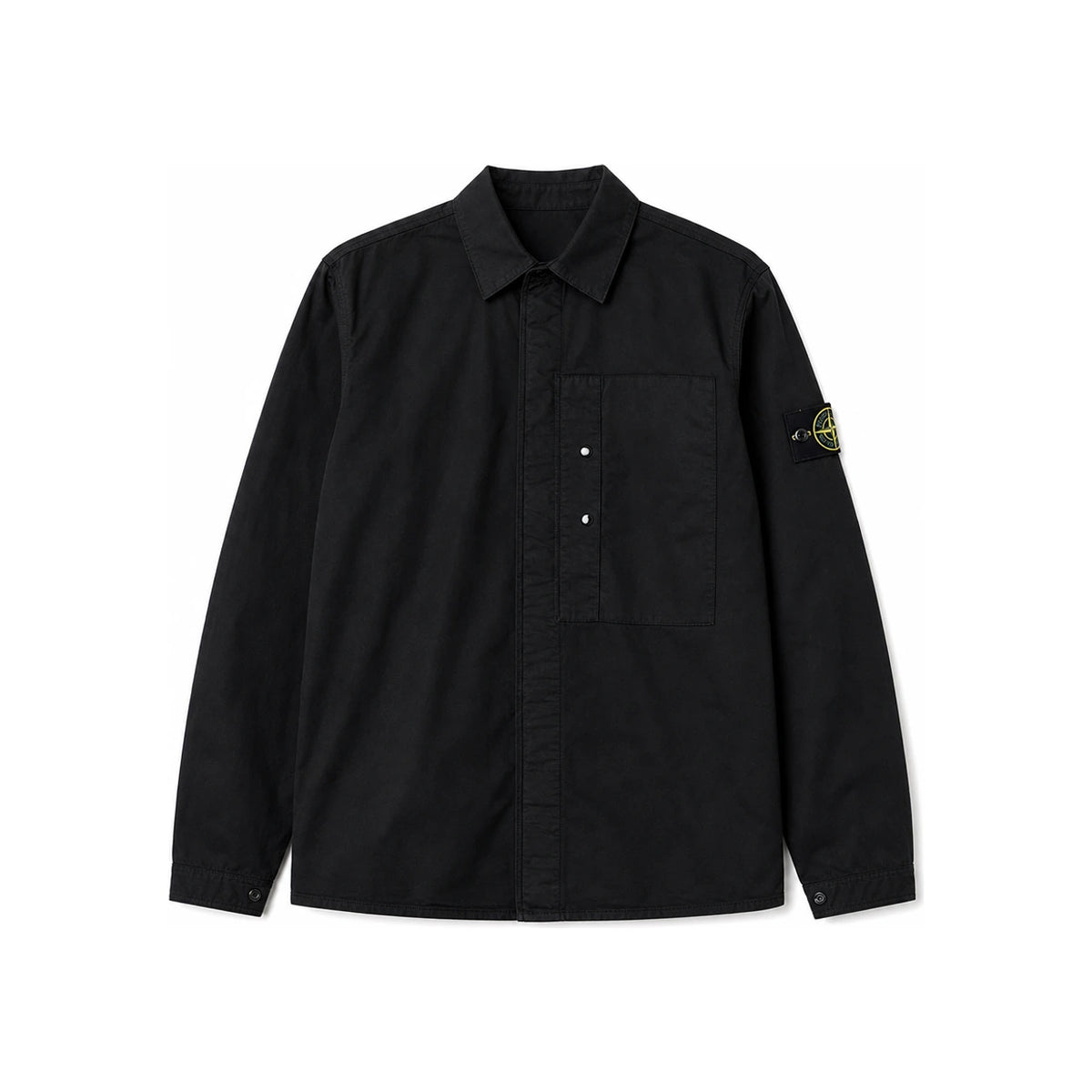 STONE ISLAND Supima Cotton Black Men’s Overshirt Jacket