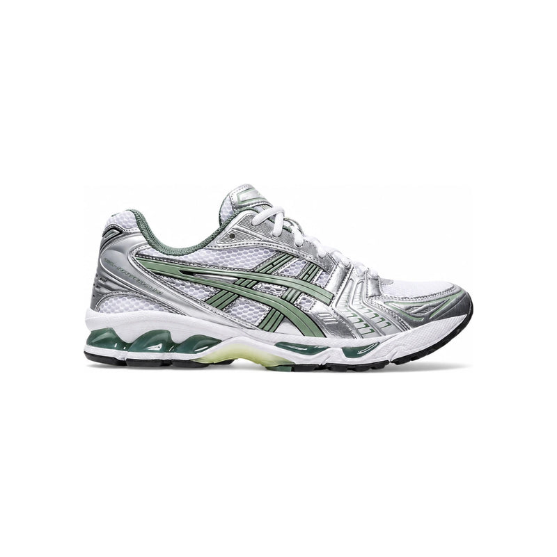 Asics White Slate Gray Gel Kayano 14 Low Top Sneakers