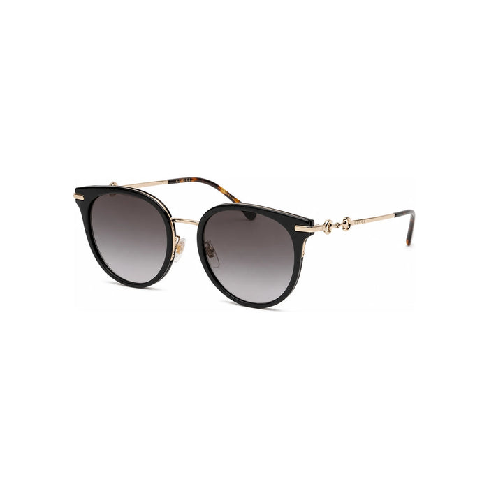 GUCCI Black Round Acetate Asian Fit Unisex Sunglasses
