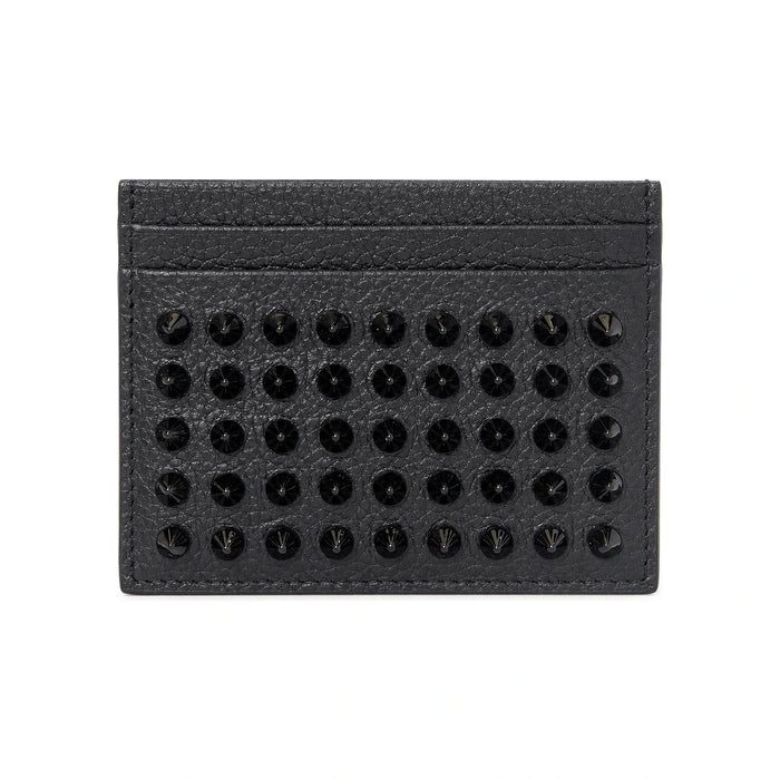 Christian Louboutin Black Leather Card Holder Unisex