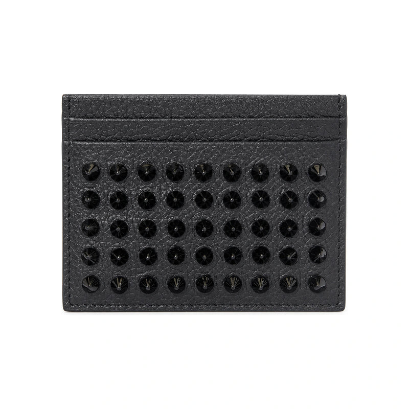 Christian Louboutin Black Leather Card Holder Unisex