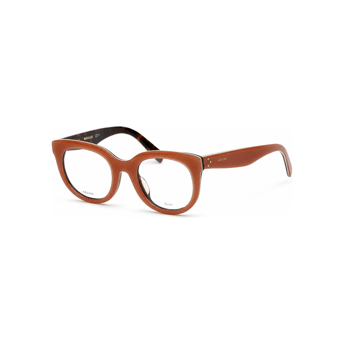 CELINE Brown Horn-Rim Asian Fit Eyeglass Frames Unisex CL41389F KMO