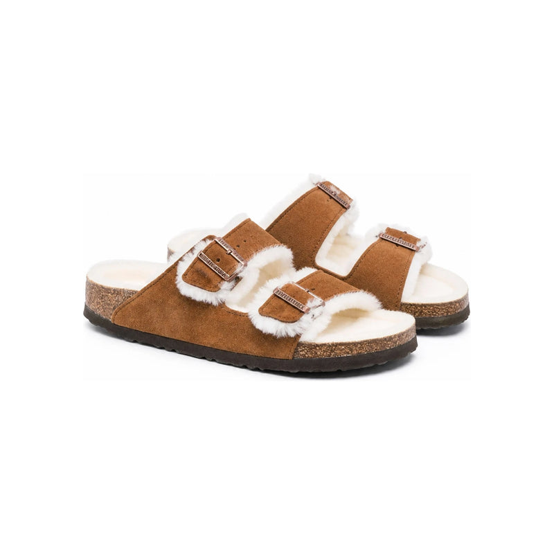 Birkenstock Arizona Shearling Sandals Mink Color Women’s 1001135 MINK