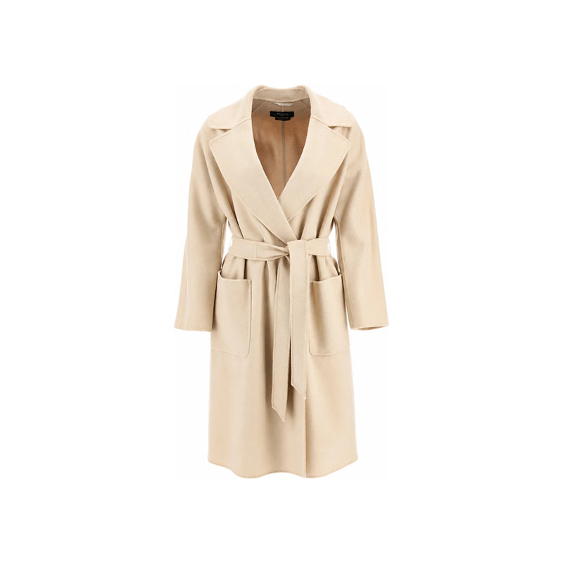 Max Mara SELZ Belted Wool Coat Beige