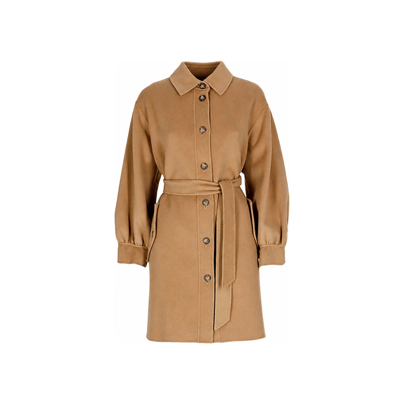 Max Mara FARISEO Wool Belted Coat Camel