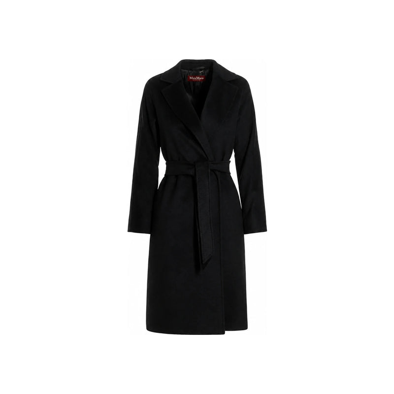 Max Mara Superbi Belted Wool Coat Black