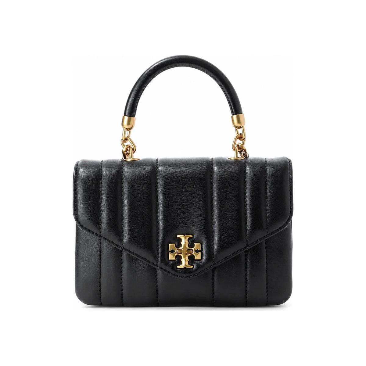 Tory Burch Kira Quilted Top Handle Crossbody Bag Black