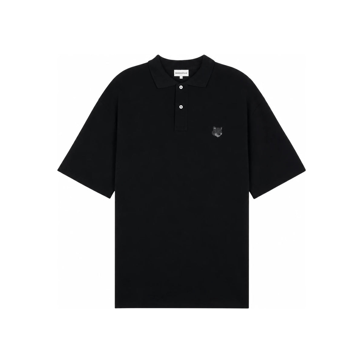 Maison Kitsune Bold Fox Logo Short Sleeve Polo Shirt for Men MM00210 KJ7010