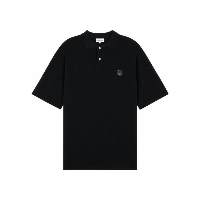 Maison Kitsune Bold Fox Logo Short Sleeve Polo Shirt for Men MM00210 KJ7010