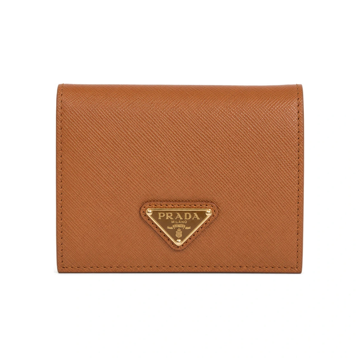 PRADA Saffiano Leather Camel Bifold Wallet 1MV204 QHH F03BH