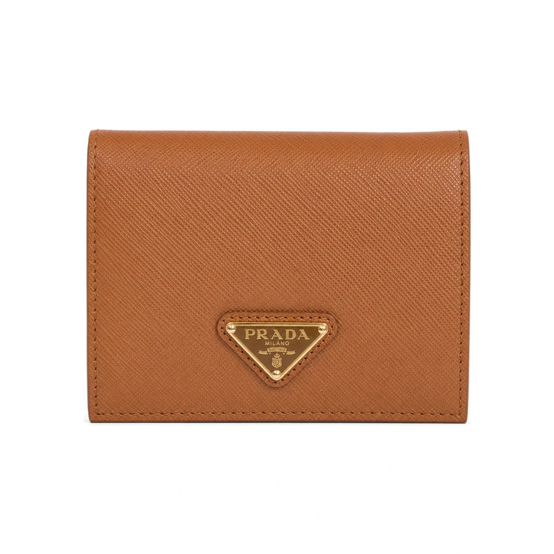 PRADA Saffiano Leather Camel Bifold Wallet 1MV204 QHH F03BH