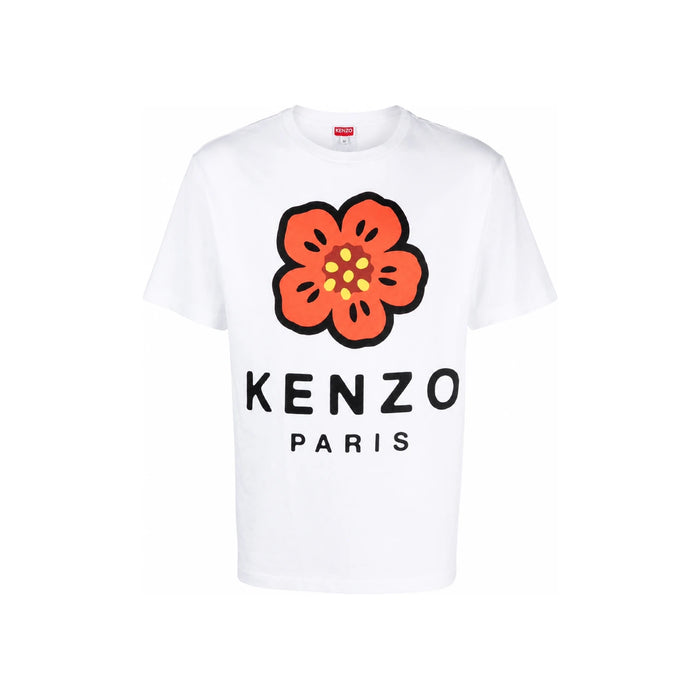KENZO Bok Flower Logo Print T-Shirt White Men’s