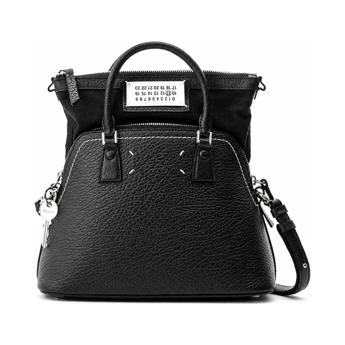 Maison Margiela 5AC Classic Mini Black Leather Shoulder Tote Bag
