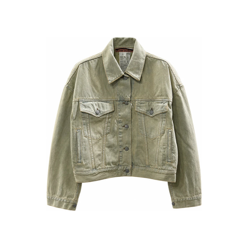 Acne Studios Morris Cropped Oversized Denim Jacket