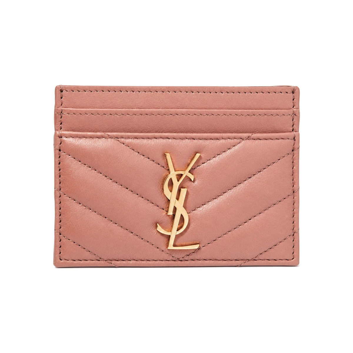 Saint Laurent Cassandra Card Case Wallet Black Leather Cardhol 423291 AAA44 5922